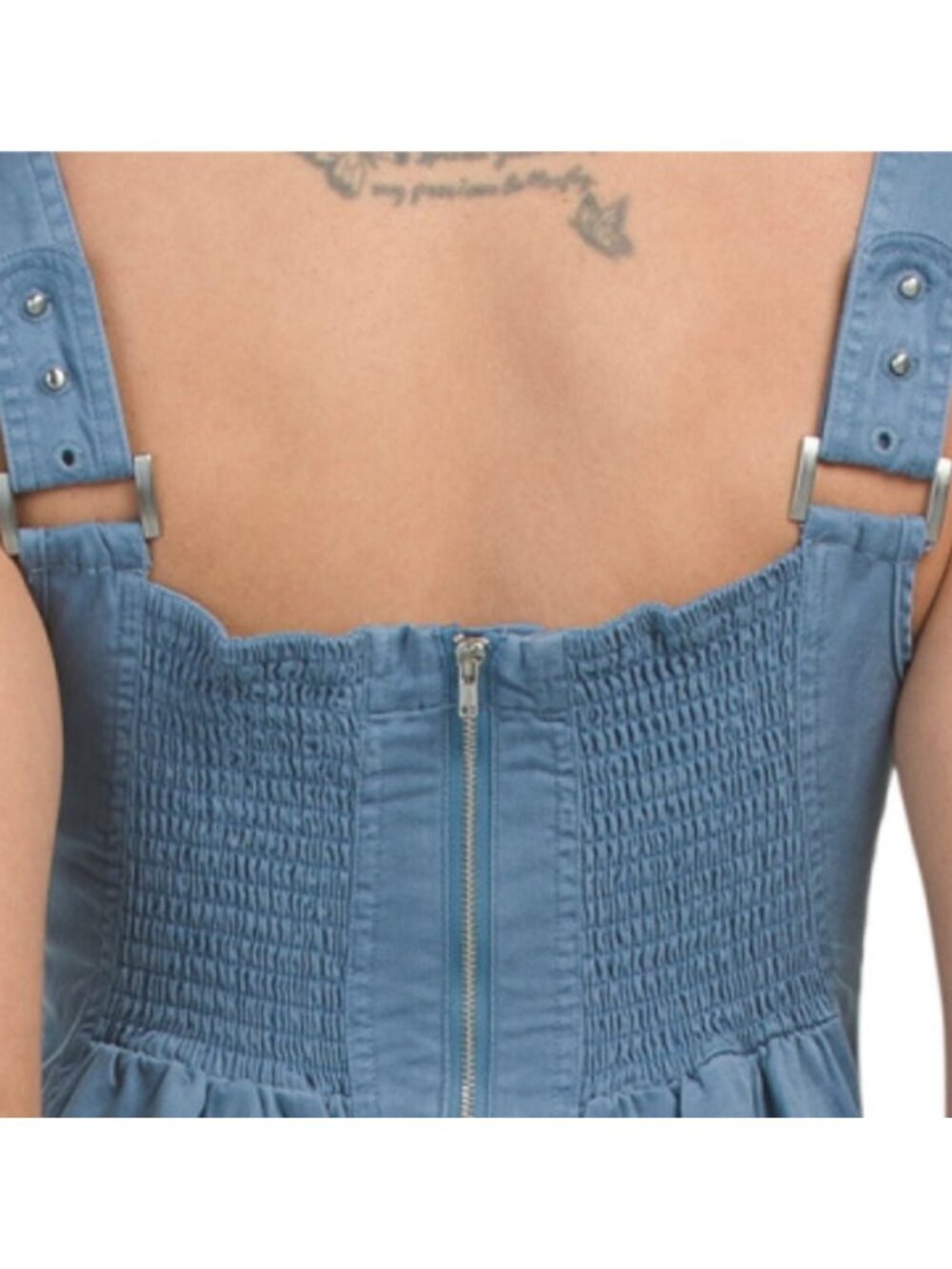 NICOLE MILLER NEW YORK Seamed Midi Smocked Back Dress - Picture 5 of 5